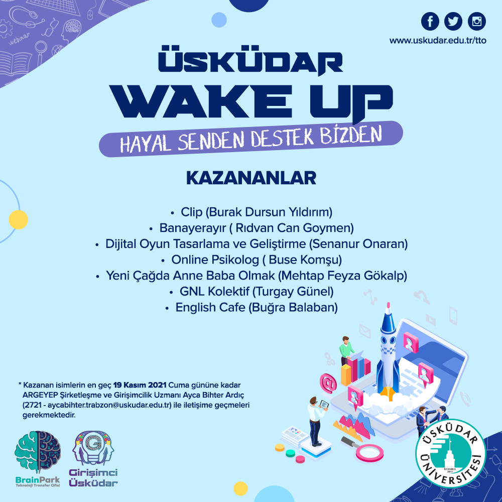 Üsküdar Wake Up Programı Kazananları Belli Oldu !